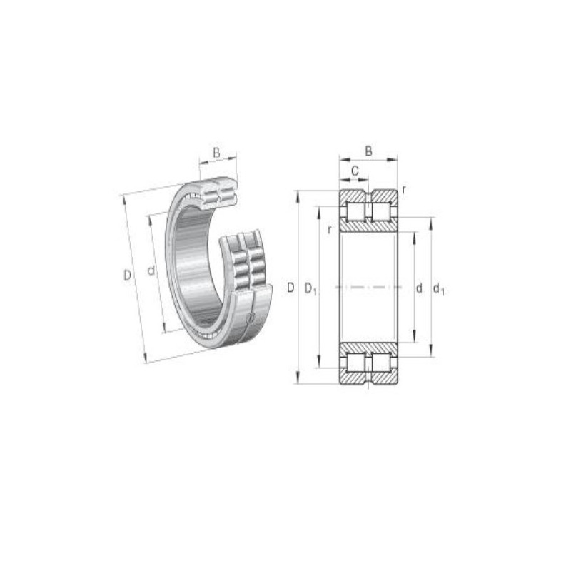Cylindrical roller bearing SL024920-C3 INA 100x140x40