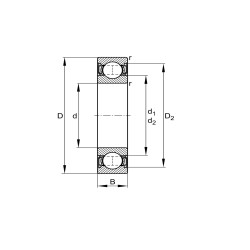 Ball bearing 6803 ZZ MGK  17X26X5