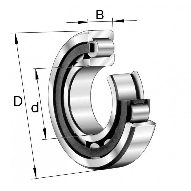 Cylindrical roller bearing NJ309 EWC3 NSK 25