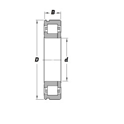 Łożysko walcowe NUPK 2205 S14 25x52x20