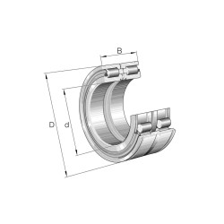 Cylindrical roller bearing SL04 5016 D PP INA 80x125x60