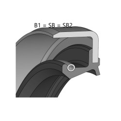 Rotary Shaft Seal CORTECO 01002449 B1 NBR SC One-lip sealant