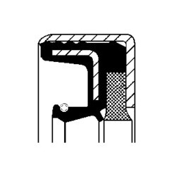 Shaft Seal CORTECO 12016289 NBR RWDR-COMBI 40x60x25 - Radial Oil Seal for Agricultural Machinery