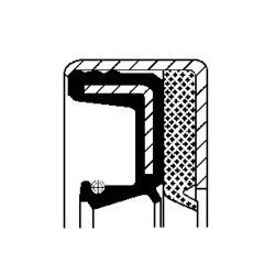 Rotary Shaft Seal CORTECO 12016814 45x62x11,2 NBR COMBI SF5 Oil Seal | Simmering.pl