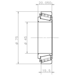 Tapered roller bearing EC 41053.H106 SNR® 45x75x20