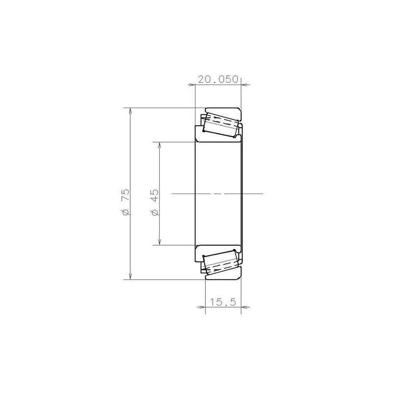 Tapered roller bearing EC 41053.H106 SNR® 45x75x20