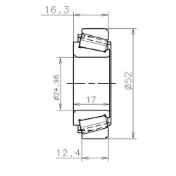 EC 42224 S01 H206 SNR® GEARBOX BEARING 25x52x16