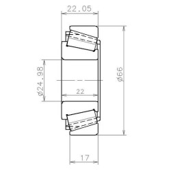 Tapered roller bearing EC 42228 S01 H206 SNR® 25x66x22 GEARBOX BEARING