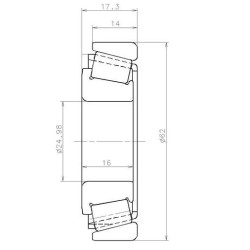 Łożysko stożkowe EC 42226 S02 H206 SNR 25x62x17 - łożysko skrzyni biegów
