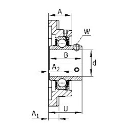 Bearing housing UCF 212-J7 FAG  Bearing housing