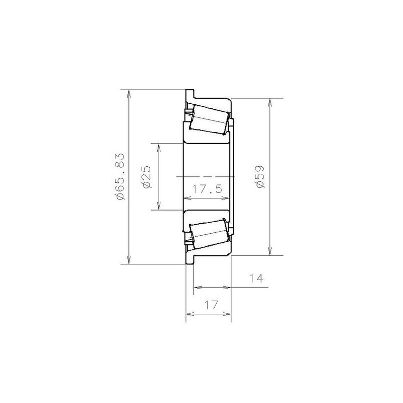 Łożysko stożkowe EC 40987 H206 SNR 25x59/65.83x17.5