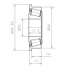 Tapered roller bearing EC 40987 H206 SNR 25x59/65.83x17.5