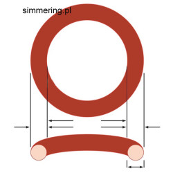 Oring 8x4 MVQ 70 ShA - Silikonowy O-ring (100 szt.)