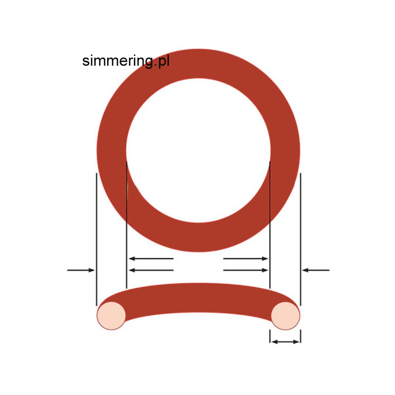 Oring 40x2 MVQ 70 ShA - Silikonowy O-ring | 100 szt. | Simmering.pl