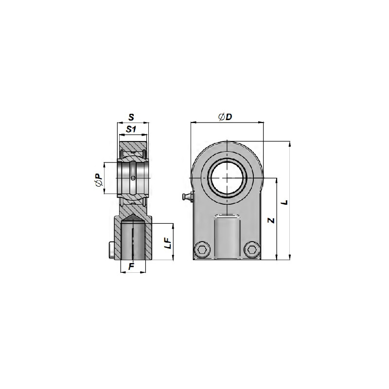 FPR 32 CE/TAPR 32 CE FLURO Rod End – High-Quality Hydraulic and Pneumatic Cylinder Components | Simmering.pl