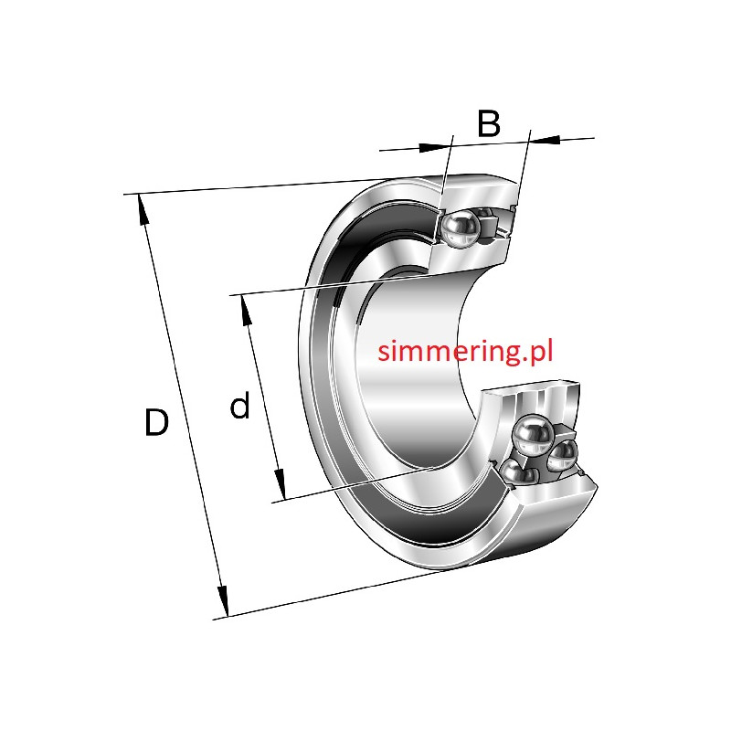 2204 2RS TVH FAG 20x47x18 Self-Aligning Double-Row Ball Bearing | Simmering.pl