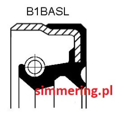 Uszczelniacz CORTECO 12015406 NBR B1BASL 100x125x13 – Simmerring OEM dla Mercedes-Benz
