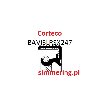 Uszczelniacz CORTECO 01026884 FPM BAVISLRSX247 52.4x77.8x10 | Simmerring do FENDT - simmering.pl