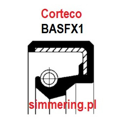 CORTECO 12014271 Oil Seal 23x34.5/40x7.5 NBR BASFX1 | Radial Rotary Shaft Seal | 24h Delivery - simmering.pl