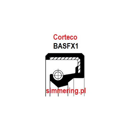 CORTECO 12014271 Oil Seal 23x34.5/40x7.5 NBR BASFX1 | Radial Rotary Shaft Seal | 24h Delivery - simmering.pl