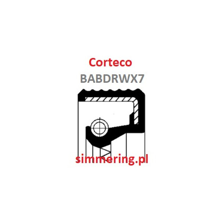 Radial Oil Seal CORTECO 01026501 FPM BABDRWX7 25x35x6/5.5 | Fast 24h Delivery | simmering.pl