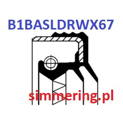 Uszczelniacz CORTECO 01033862 ACM B1BASLDRWX67 Simmerring 67x83x8