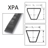MECALINE XPA 1250 Raw Edge Cogged V-Belt – 12.7x10 mm High-Performance Drive Belt