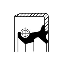Uszczelniacz CORTECO 19019529 NBR TB9Y 50x70x9,5/17,5 – Simmerring, NISSAN 4323201G10