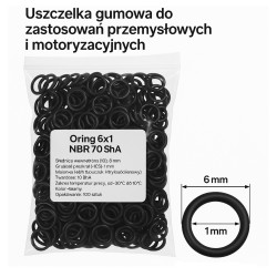 Oring 6x1 NBR 70 ShA – Uszczelka gumowa do zastosowań przemysłowych i motoryzacyjnych
