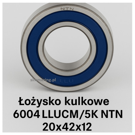 Łożysko kulkowe 6004LLUCM/5K NTN 20x42x12 – dwustronnie uszczelnione, cicha praca