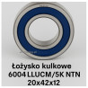 NTN 6004LLUCM/5K Deep Groove Ball Bearing 20x42x12 mm – Double Rubber Sealed