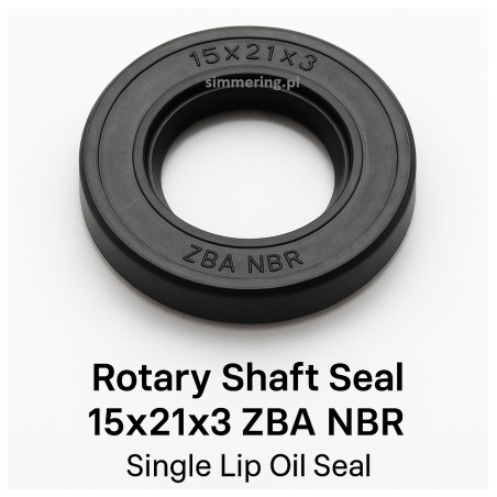 Rotary Shaft Seal 15x21x3 ZBA NBR – Single Lip Oil Seal
