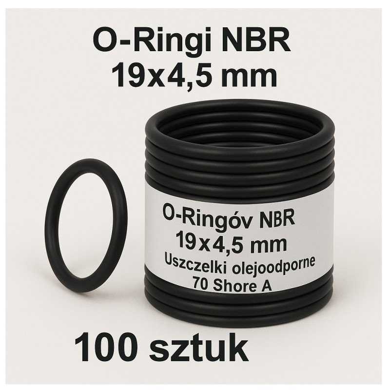 NBR O-Ring 19x4.5 mm – 100 pcs | Oil-Resistant Sealing Rings | Simmering.pl