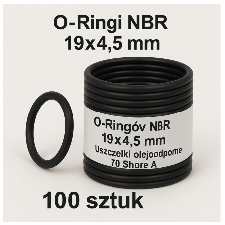 NBR O-Ring 19x4.5 mm – 100 pcs | Oil-Resistant Sealing Rings | Simmering.pl