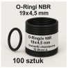 Zestaw 100 sztuk O-Ringów NBR 19x4,5 mm – Uszczelki olejoodporne 70 Shore A