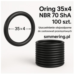 Oring 35x4 NBR 70 ShA – 100 szt. - Uszczelnienie olejoodporne do zastosowań przemysłowych