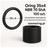 Oring 35x4 NBR 70 ShA – 100 szt. - Uszczelnienie olejoodporne do zastosowań przemysłowych