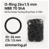 Oring 26x1,5 mm NBR 70 ShA – uszczelniacz gumowy olejoodporny