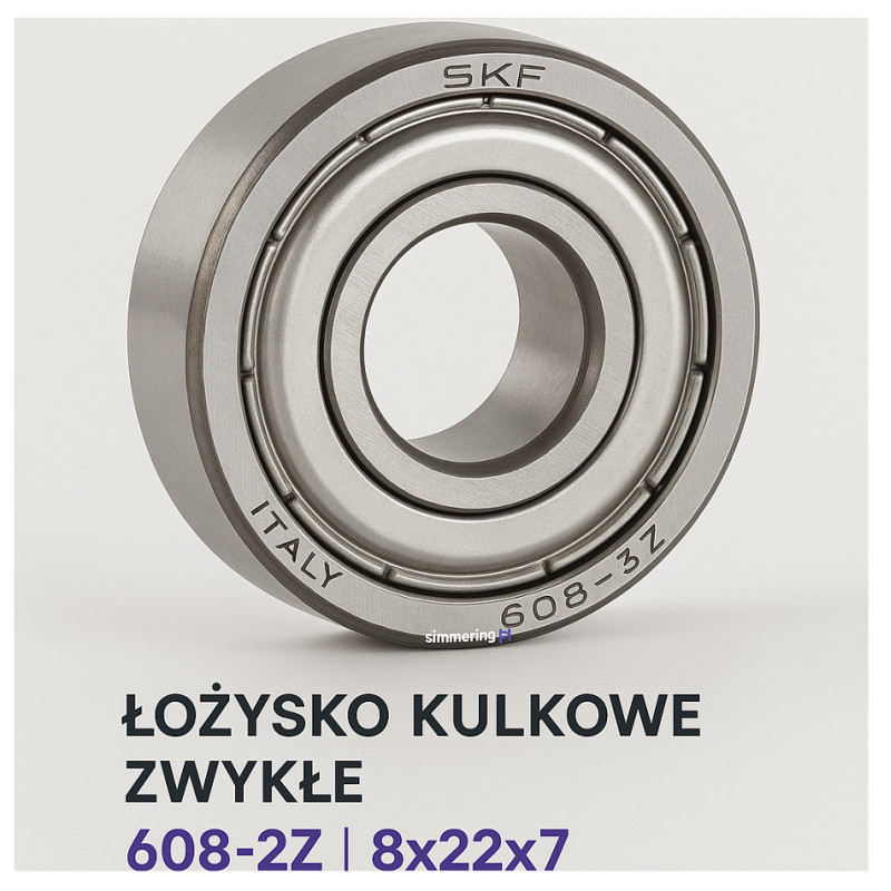 608-2Z SKF 8x22x7 Łożysko Kulkowe Zwykłe