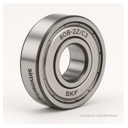 SKF 608‑2Z/C3 – Precision Deep Groove Ball Bearing 8×22×7 mm | 2Z Shields, C3 Clearance