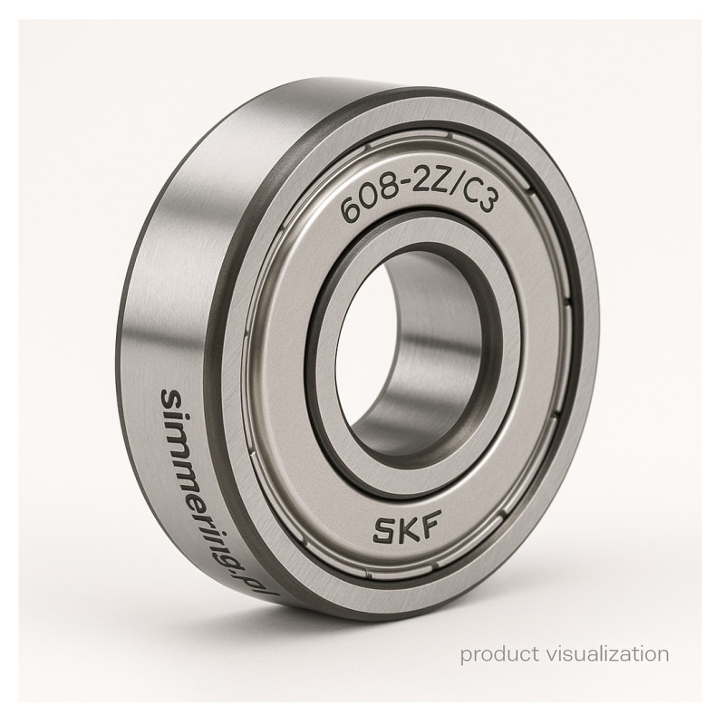 SKF 608‑2Z/C3 – Precyzyjne łożysko kulkowe 8×22×7 mm | Osłony 2Z, luz C3