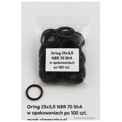 Oring 25x3,5 NBR 70 ShA