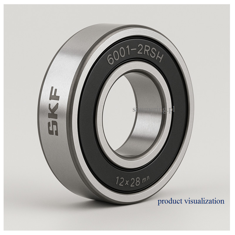 SKF 6001‑2RSH Deep‑Groove Ball Bearing – 12 × 28 × 8 mm