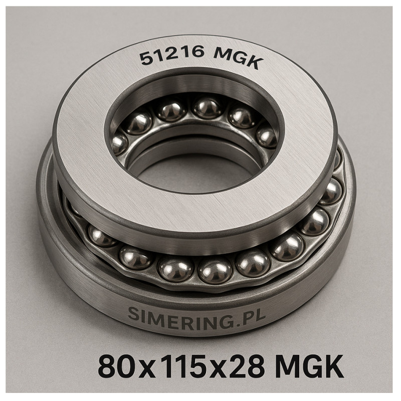 Axial Deep Groove Ball Bearing 51216 MGK (80 × 115 × 28 mm)