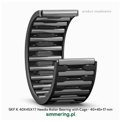 SKF K 40X45X17 Needle Roller Bearing with Cage – 40×45×17 mm – simmering.pl product visualization