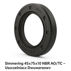 Rotary Shaft Oil Seal 45x75x10 mm NBR TC – Double Lip with Spring | Oil & Dust Resistant