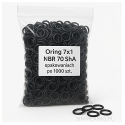 Oring 7x1 mm NBR 70 ShA – 1000 szt. w opakowaniu | simmering.pl