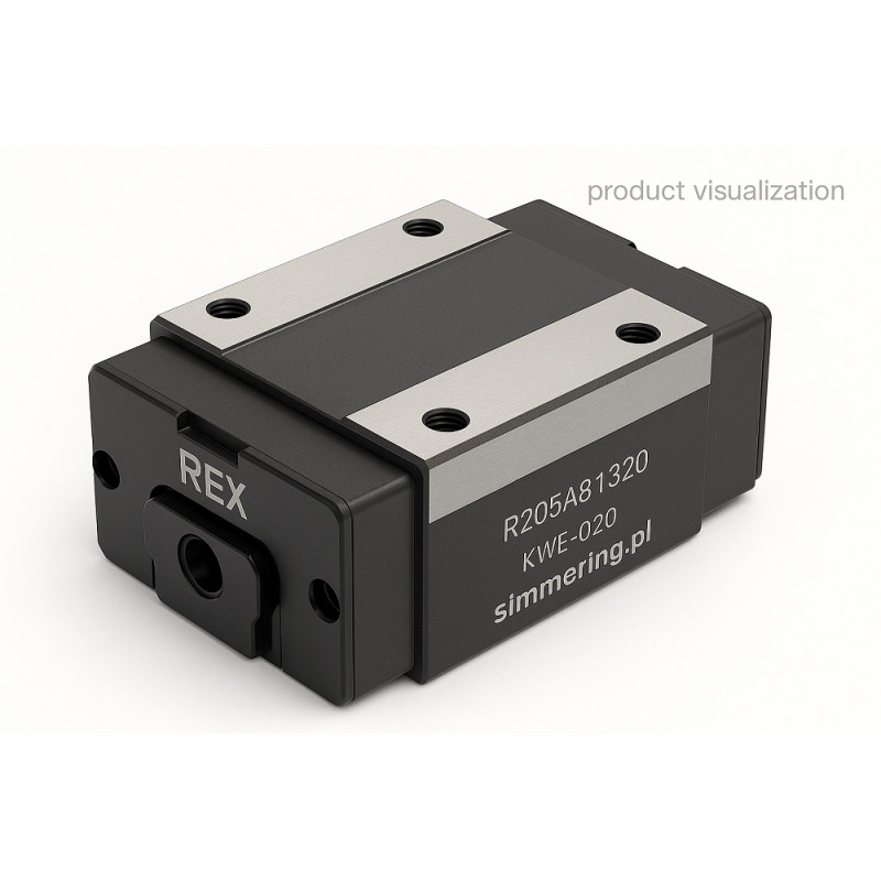 REX R205A81320 KWE‑020‑FNS‑C1‑H‑1 (CS) – precyzyjny wózek liniowy