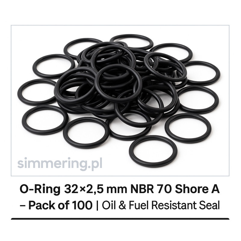 O‑Ring 32×2.5 mm NBR 70 Shore A – Pack of 100 | Oil & Fuel Resistant Seal
