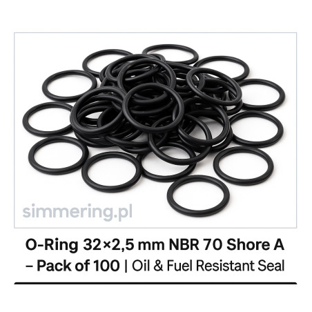 O‑Ring 32×2.5 mm NBR 70 Shore A – Pack of 100 | Oil & Fuel Resistant Seal